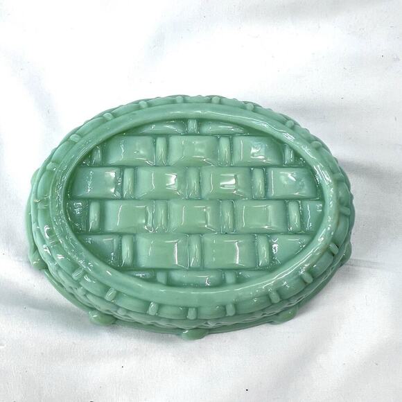 SUR LA TABLE Green Jadeite Bunny Rabbit Covered Dish - Picture 8 of 8